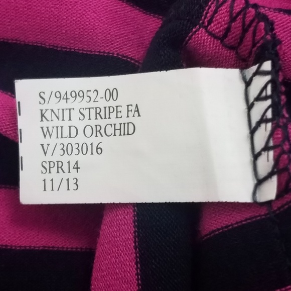 Banana Republic Small Stripe Surplice Dress Pink - Picture 4 of 7